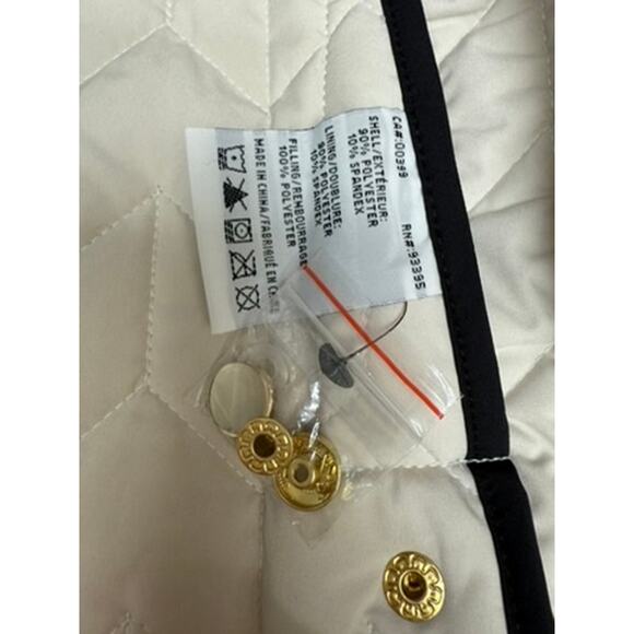NEW!!! "NIKKI JONES" Quilted Coat Gold Snap Metal Accents SZ L  Classy Money - Picture 5 of 8